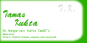 tamas kukta business card
